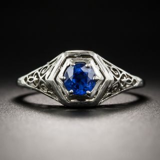 Vintage .54 Carat Sapphire Solitaire
