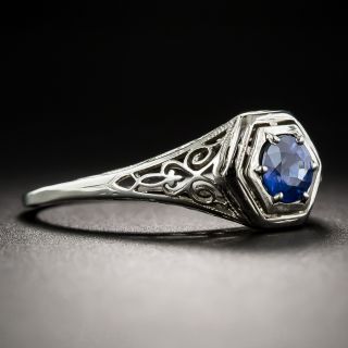 Vintage .54 Carat Sapphire Solitaire