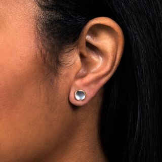 Vintage Cat's Eye Moonstone Stud Earrings by Larter & Sons