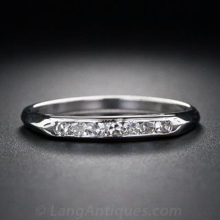 Vintage Channel Set Diamond Wedding Band