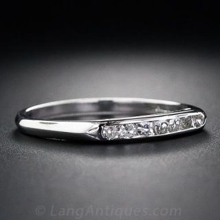 Vintage Channel Set Diamond Wedding Band
