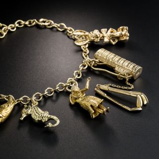 Vintage Charm Bracelet, Circa 1940s-50s