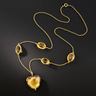 Vintage Citrine Necklace - 2