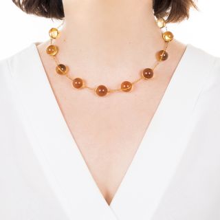 Vintage Citrine Pools Of Light Necklace