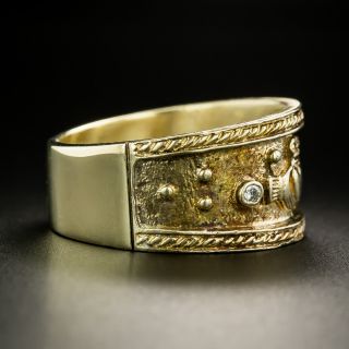 Vintage Claddagh Diamond Band Ring