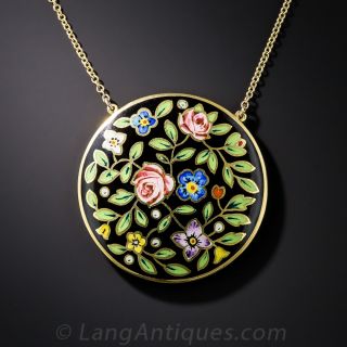 Vintage Cloisonné Enamel Locket 
