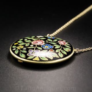 Vintage Cloisonné Enamel Locket 