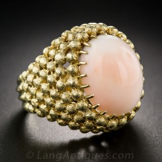 Vintage Coral Cocktail Ring