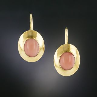 Vintage Coral Dangle Earrings - 2