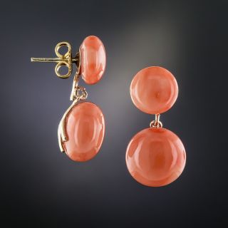 Vintage Coral Drop Earrings