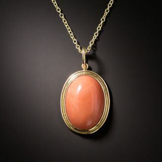 Vintage Coral Drop Necklace - 1