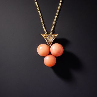 Vintage Coral Pendant - 1