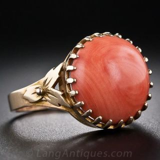 Vintage Coral Ring from Poland