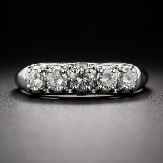 Vintage Diamond 1950's Wedding Band