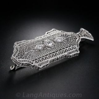 Vintage Diamond and Filigree Pendant
