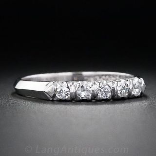 Vintage Diamond and Platinum Wedding Band