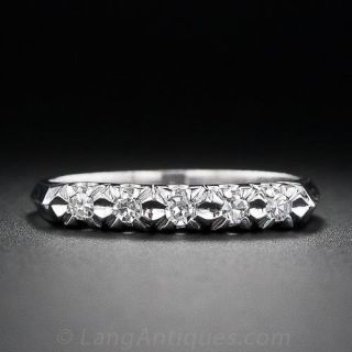 Vintage Diamond and Platinum Wedding Band