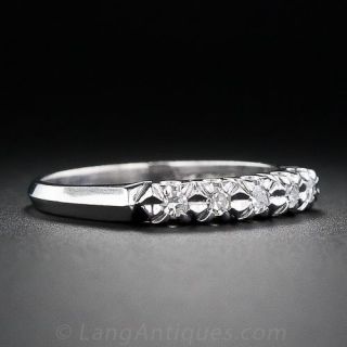 Vintage Diamond and Platinum Wedding Band