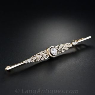 Vintage Diamond Bar Pin