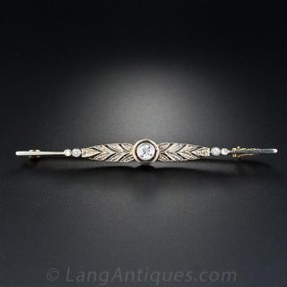 Vintage Diamond Bar Pin