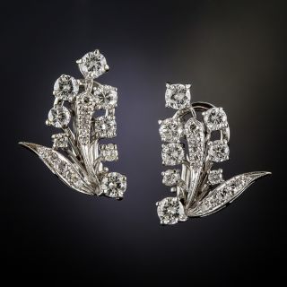 Vintage Diamond Clip Earrings