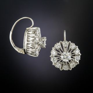 Vintage Diamond Cluster Earrings