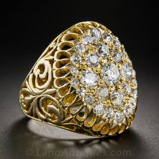 Vintage Diamond Cluster Ring