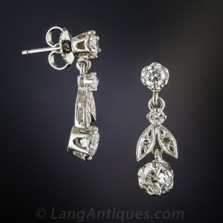 Vintage Diamond Dangle Earrings