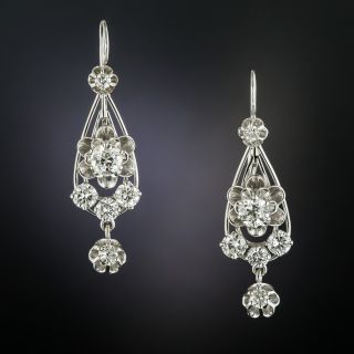 Vintage Diamond Dangle Earrings - 3