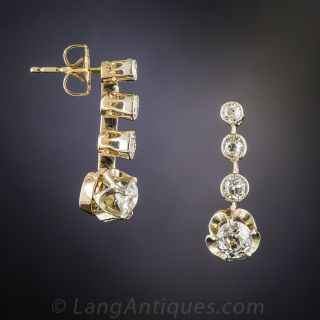 Vintage Diamond Dangle Earrings