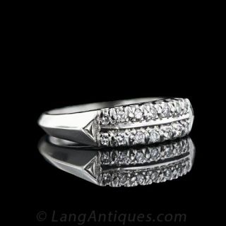 Vintage Diamond Double Row Band