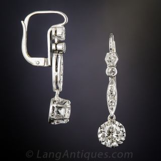 Vintage Diamond Drop Earrings