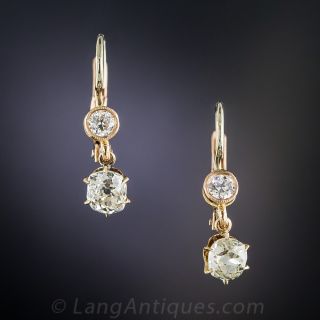 Vintage Diamond Drop Earrings