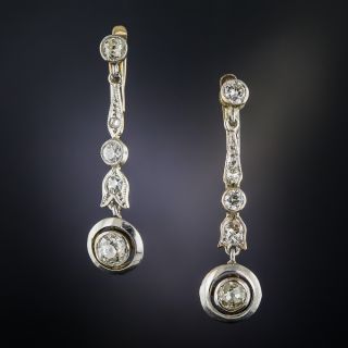 Vintage Diamond Drop Earrings - 1