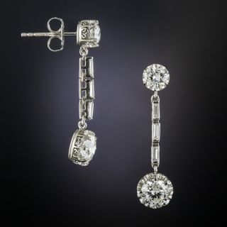 Vintage Diamond Drop Earrings