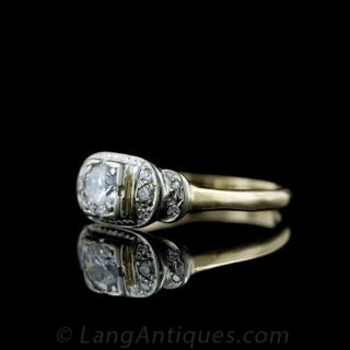 Vintage Diamond Engagement Ring, Circa 1940s
