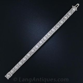 Vintage Diamond Filigree Bracelet