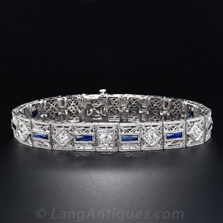 Vintage Diamond Filigree Bracelet