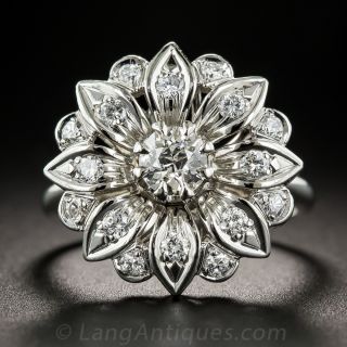 Vintage Diamond Flower Ring