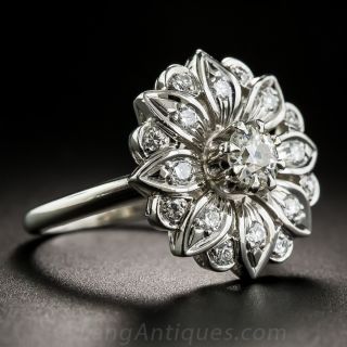 Vintage Diamond Flower Ring
