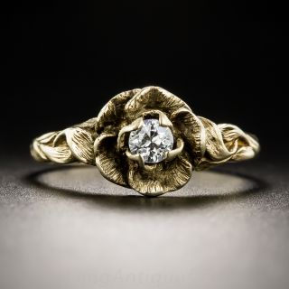 Vintage Diamond Flower Ring