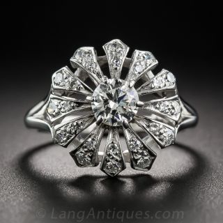 Vintage Diamond Flower Ring