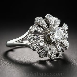 Vintage Diamond Flower Ring