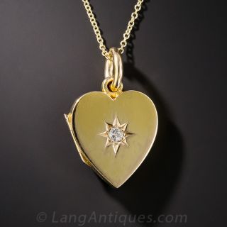 Vintage Diamond Heart Locket