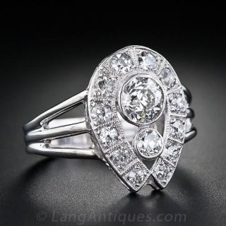 Vintage  Diamond Horseshoe Ring