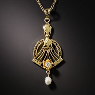 Vintage Diamond Lavaliere - 1