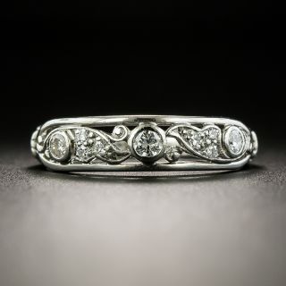Vintage Diamond Open-Work Wedding Band by Whitehouse - 2
