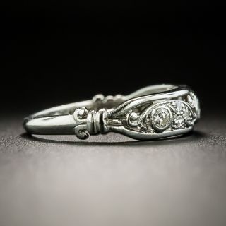 Vintage Diamond Open-Work Wedding Band by Whitehouse