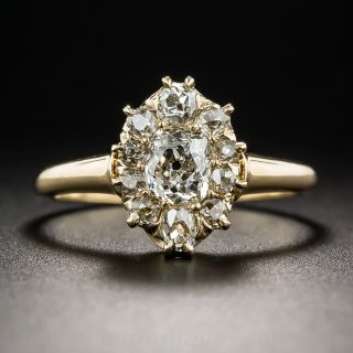 Vintage Diamond Oval Cluster Ring 