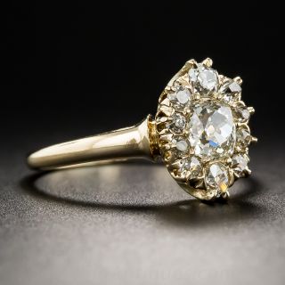 Vintage Diamond Oval Cluster Ring 